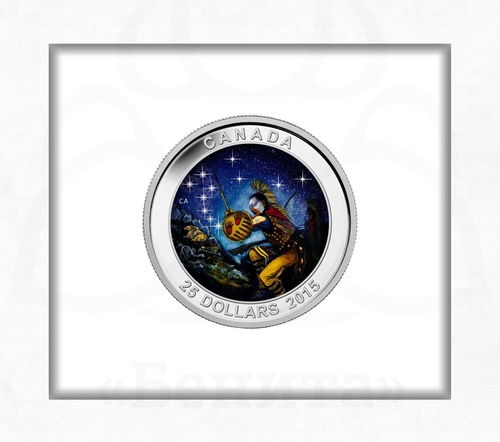 Редкая монета 25 канадских долларов 2015 г. Звездная карта Большая Медведица купить в салоне Бенита